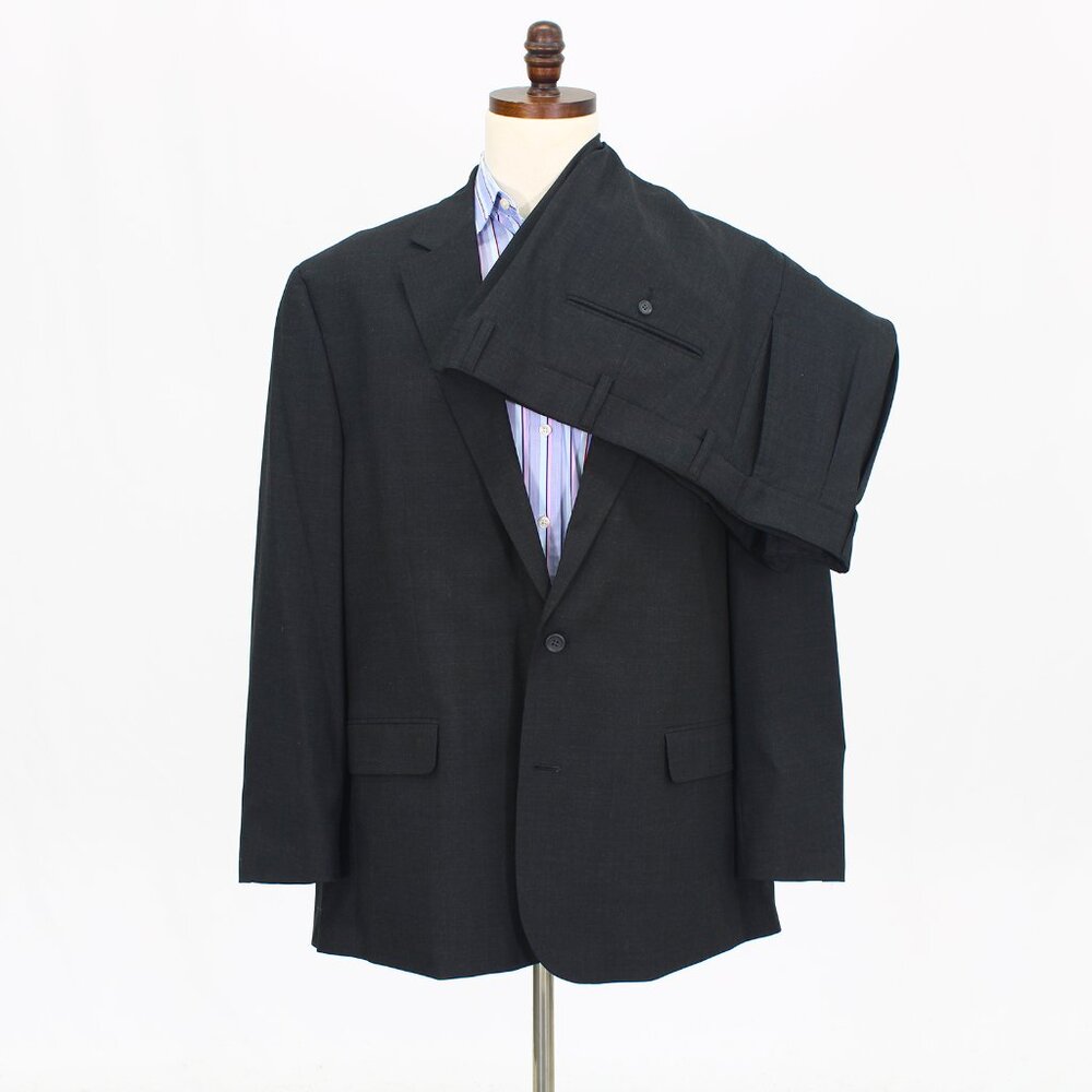 GS 50R 46x30 Gray Full Suit 2-Button Solid R590